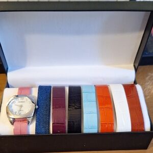 Gossip Women's Watch Set with Colorful Straps